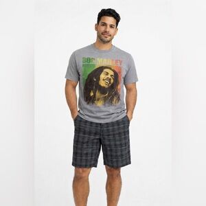 Kirkland Men's Black Checked Flat Front Performance Shorts